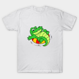 happy crocodile cartoon T-Shirt